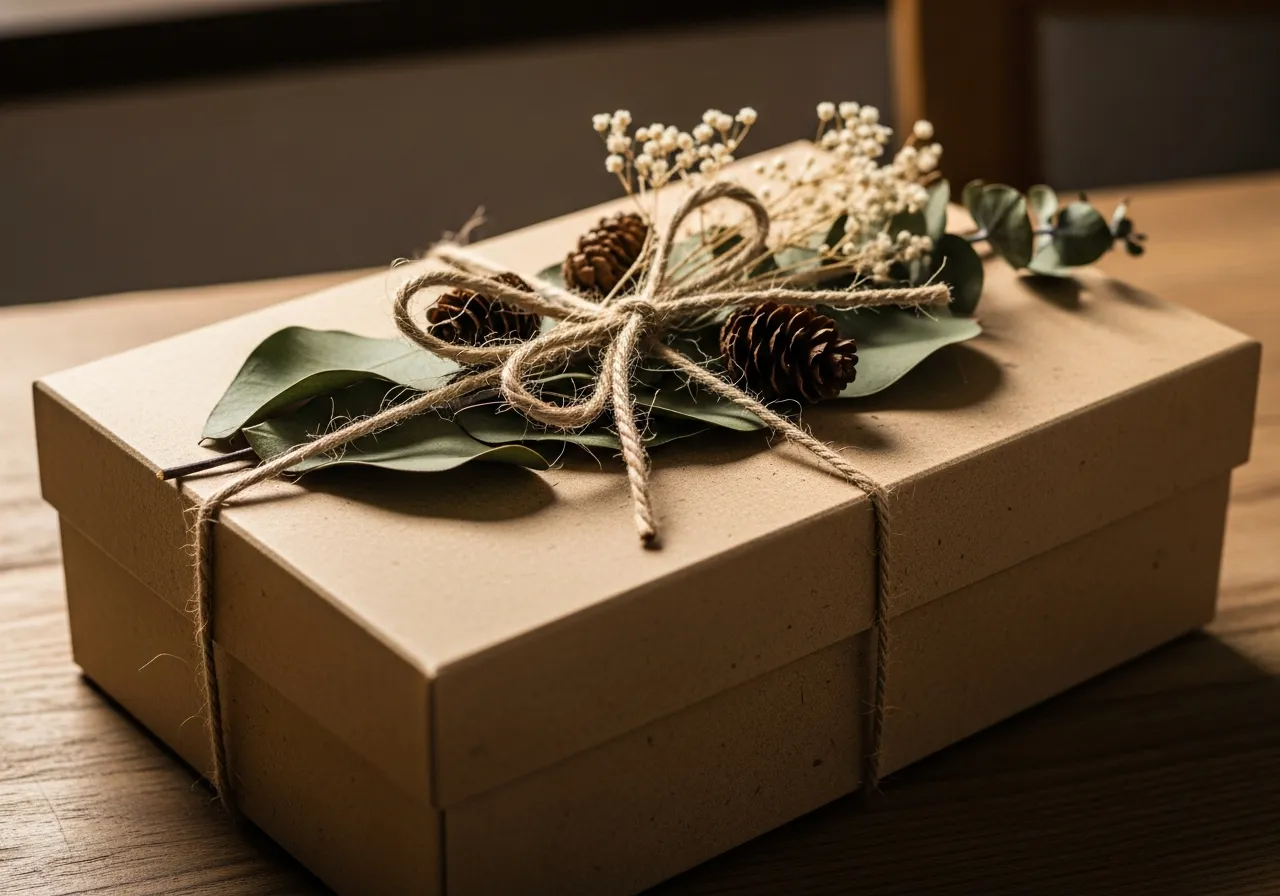 luxe cadeauverpakking met natuurlijke materialen