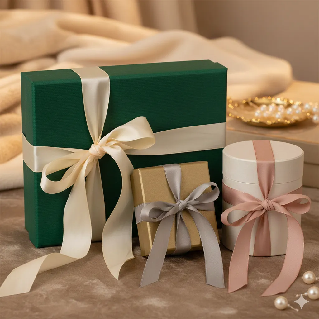 luxe verpakkingspakket met zijden linten